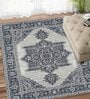 Grey Persian Polyester 4 ft x 6 ft Machine Made Carpet