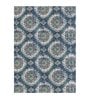 Blue Persian Polyester 4 ft x 6 ft Machine Made Carpet