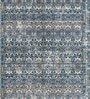 Grey Persian Polyester 4 ft x 6 ft Machine Made Carpet