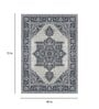 Grey Persian Polyester 4 ft x 6 ft Machine Made Carpet