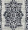 Grey Persian Polyester 4 ft x 6 ft Machine Made Carpet