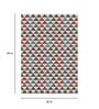 Red Abstract Polyester 5 ft x 7 ft Machine Made Carpet
