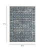 Grey Persian Polyester 5 ft x 7 ft Machine Made Carpet