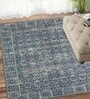 Grey Persian Polyester 5 ft x 7 ft Machine Made Carpet