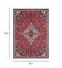 Red Persian Polyester 5 ft x 7 ft Machine Made Carpet