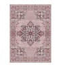 Red Persian Polyester 5 ft x 7 ft Machine Made Carpet
