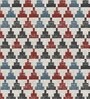 Red Abstract Polyester 5 ft x 7 ft Machine Made Carpet