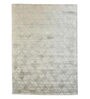 Beige Viscose Geometrical 8 x 10 Feet Hand Woven Carpet