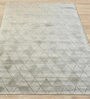 Beige Viscose Geometrical 8 x 10 Feet Hand Woven Carpet