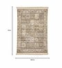 Beige Persian Viscose 3 ft x 5 ft Machine Made Carpet