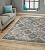 Grey Persian Viscose 3 ft x 5 ft Machine Made Carpet