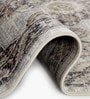 Grey Persian Viscose 4 ft x 6 ft Machine Made Carpet
