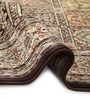 Multicolor Persian Viscose 4 ft x 6 ft Machine Made Carpet
