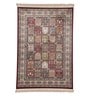 Maroon Viscose Vintage 4  x 6  Feet Machine Made Carpet