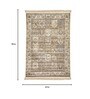 Beige Persian Viscose 5 ft x 7 ft Machine Made Carpet