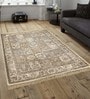 Beige Persian Viscose 5 ft x 7 ft Machine Made Carpet