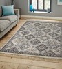 Grey Persian Viscose 5 ft x 7 ft Machine Made Carpet