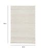 White Wool & Jute Geometrical 5  x 8  Feet Hand Woven Carpet