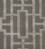 Grey Wool And Viscose Geometrical 5  x 8  Feet Hand Tufted Carpet
