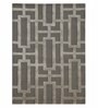 Grey Wool And Viscose Geometrical 5  x 8  Feet Hand Tufted Carpet
