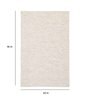 Cream Wool Solid 5 x 8 Feet Hand Woven Carpet
