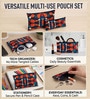 Geometrical Printed Utility Pouches Set of 2