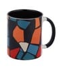 Geometrical Printed with Inside Colour Black Coffee Mug 320ml