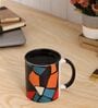 Geometrical Printed with Inside Colour Black Coffee Mug 320ml
