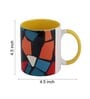 Geometrical Printed with Inside Colour Yellow Coffee Mug 320ml