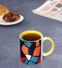 Geometrical Printed with Inside Colour Yellow Coffee Mug 320ml