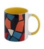 Geometrical Printed with Inside Colour Yellow Coffee Mug 320ml
