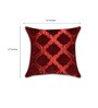 Geometric Pattern Velvet Red Cushion Cover 17 x 17 inches