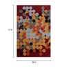 Maroon Geometric Wool 4 ft x 6 ft Hand Tufted Carpet