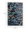 Blue Geometric Wool 4 ft x 6 ft Hand Tufted Carpet