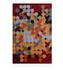 Maroon Geometric Wool 4 ft x 6 ft Hand Tufted Carpet