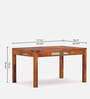 George Solid Wood 4 Seater Dining Set In Honey Finish