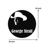 George Strait Black Mild Steel Wall Art