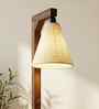 Gerard Wooden Shelf Floor Lamp with Wooden Shade & Brown Base