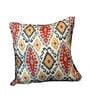 Geringsing Red and Beige Abstract Cushion Cover