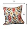 Geringsing Red and Beige Abstract Cushion Cover