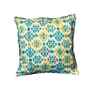 Geringsing Blue Silk Blend Printed 16 x 16 Inches Cushion Cover