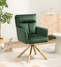 Gerlec Velvet Guest Chair In Blue Colour