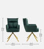 Gerlec Velvet Guest Chair In Blue Colour