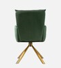 Gerlec Velvet Guest Chair In Blue Colour