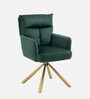 Gerlec Velvet Guest Chair In Blue Colour