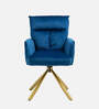 Gerlec Velvet Guest Chair In Green Colour