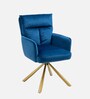 Gerlec Velvet Guest Chair In Green Colour