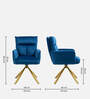 Gerlec Velvet Guest Chair In Green Colour