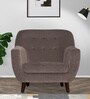 German Fabric 1 Seater Sofa In Caspa Brown Colour
