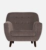 German Fabric 1 Seater Sofa In Caspa Brown Colour